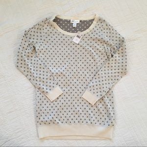 NWT Motherhood Maternity Polka Dot Sweater